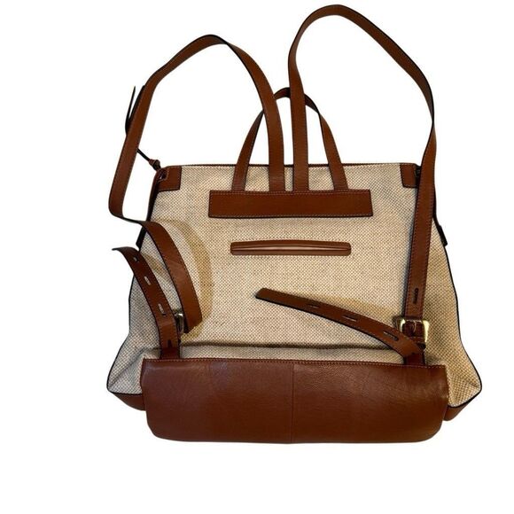 Lodis Summer Backpack Pippa Jute Cotton Leather Detailed Bag main image 5